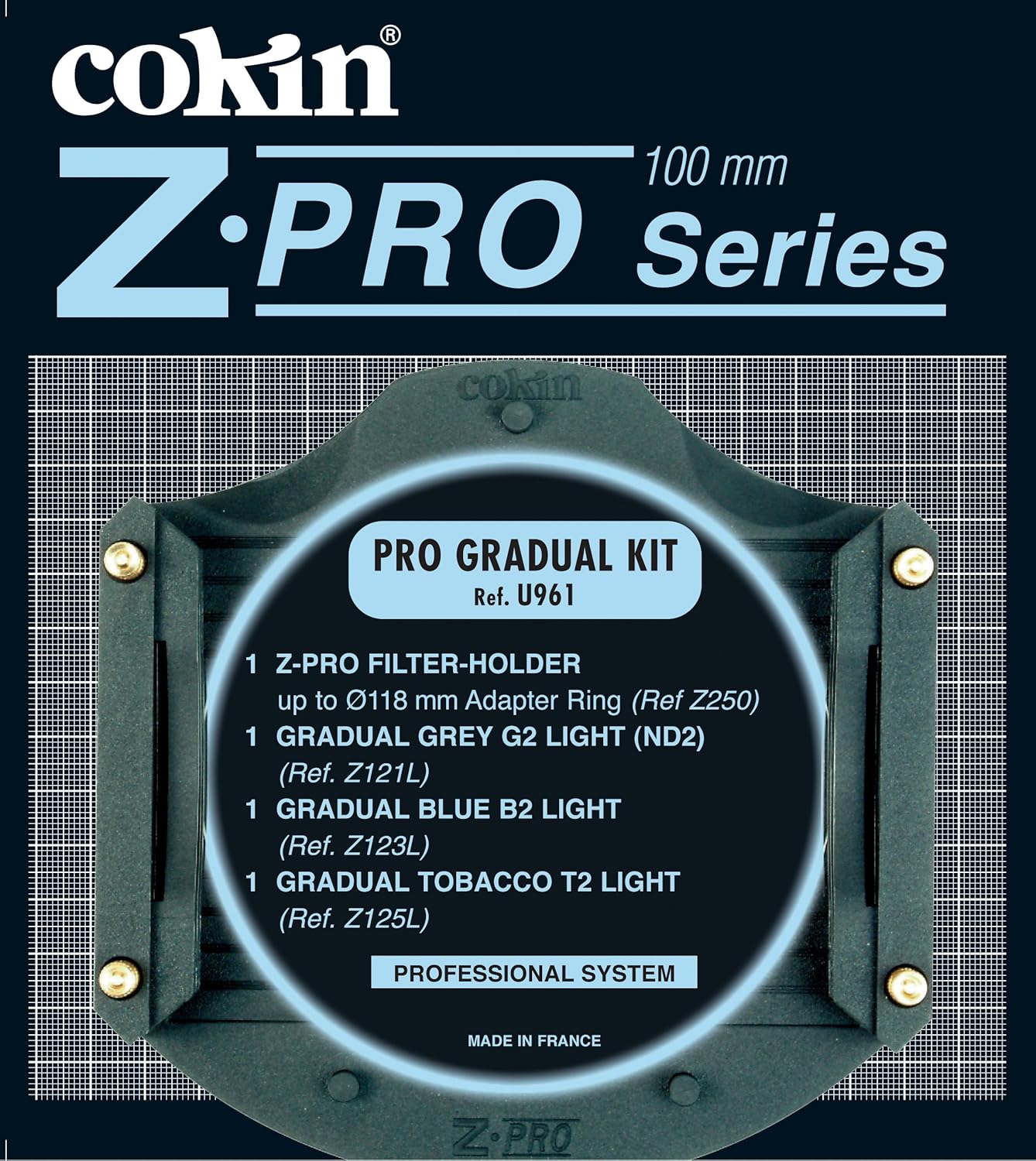 Cokin WWZZU961 Z-Pro Gradual ND/BLU/TOB Filter Kit
