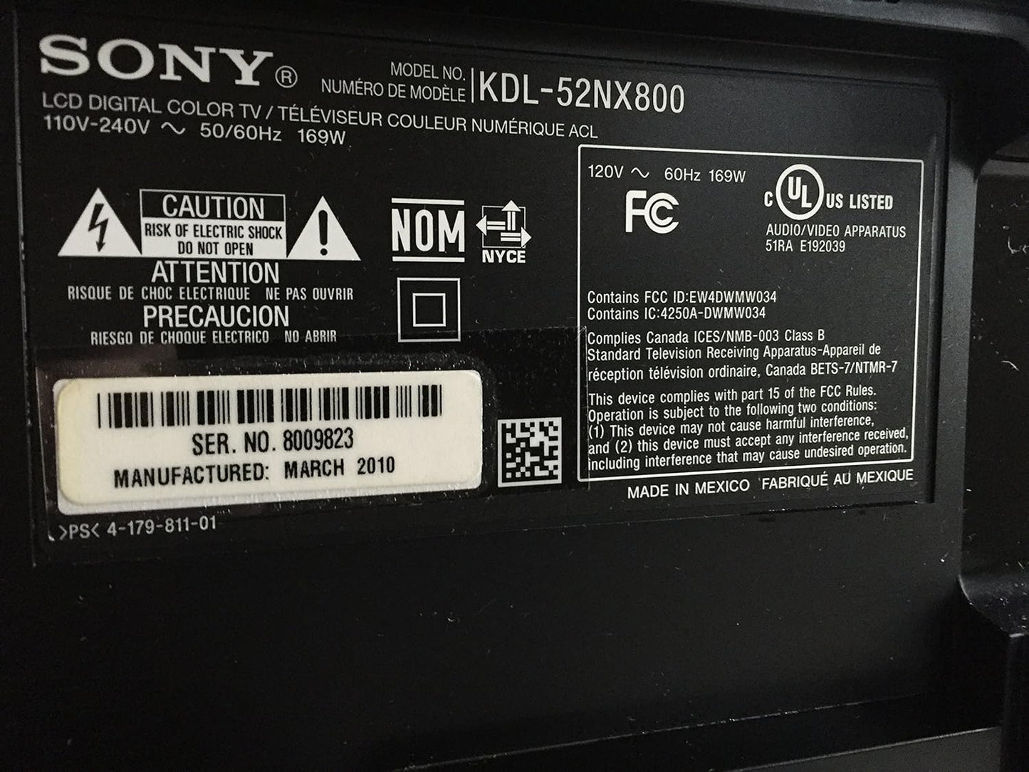 Sony KDL-52NX800 BRAVIA 52" Edge LED TV