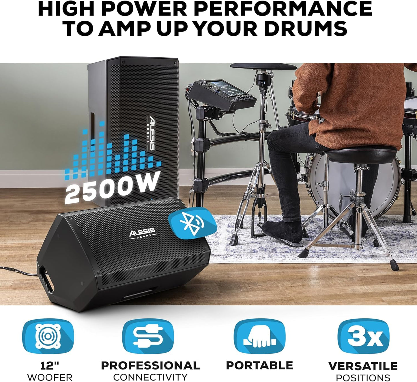 Alesis STRIKEAMP12MK2XEUK 2500W Electric Drum Amp