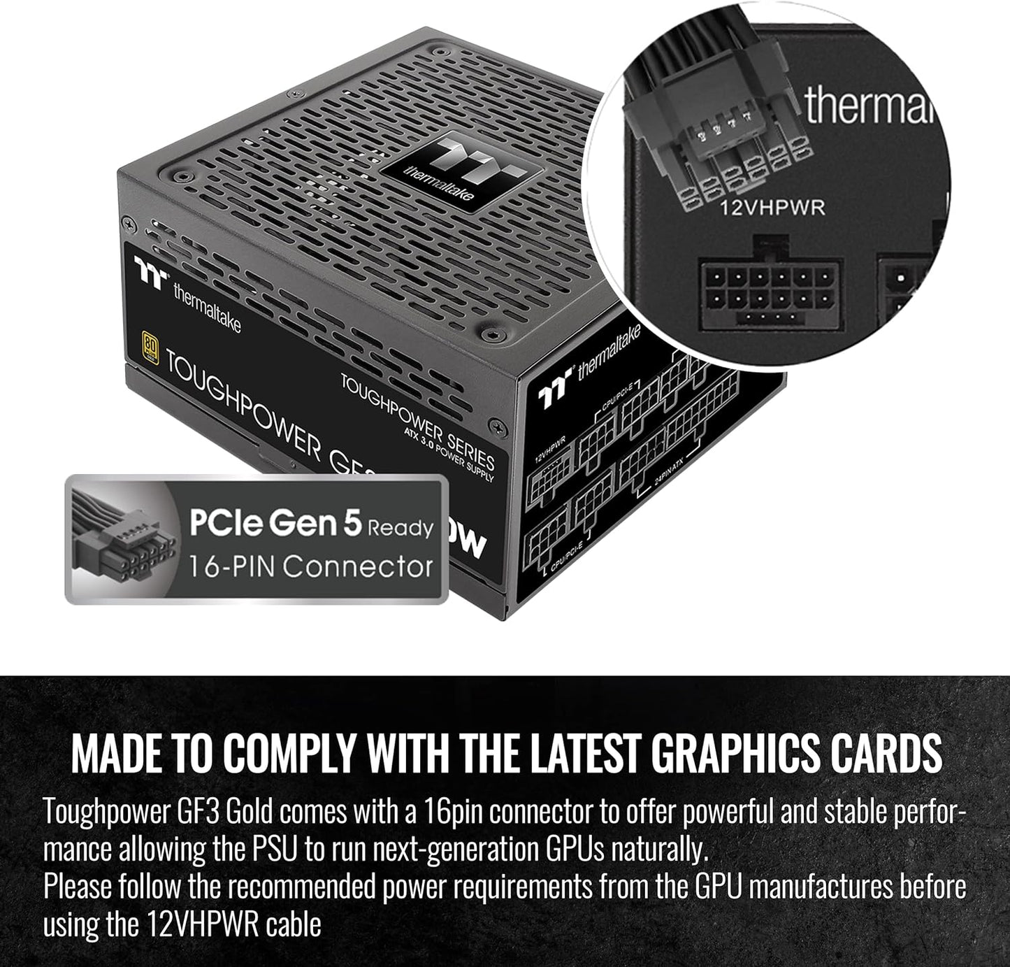 Thermaltake Toughpower GF3 850W PSU: ATX 3.0, PCIe 5.0