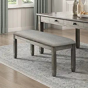 Lexicon 194840160403 Saratoga Dining Bench Antique Gray
