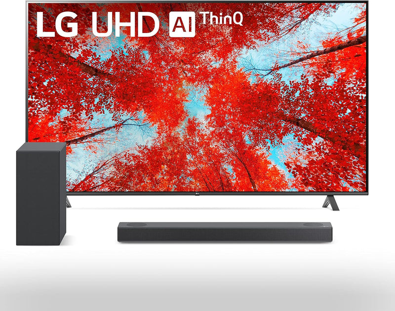 LG UQ9000 75-Inch 4K Smart TV and S75Q Soundbar — main product image