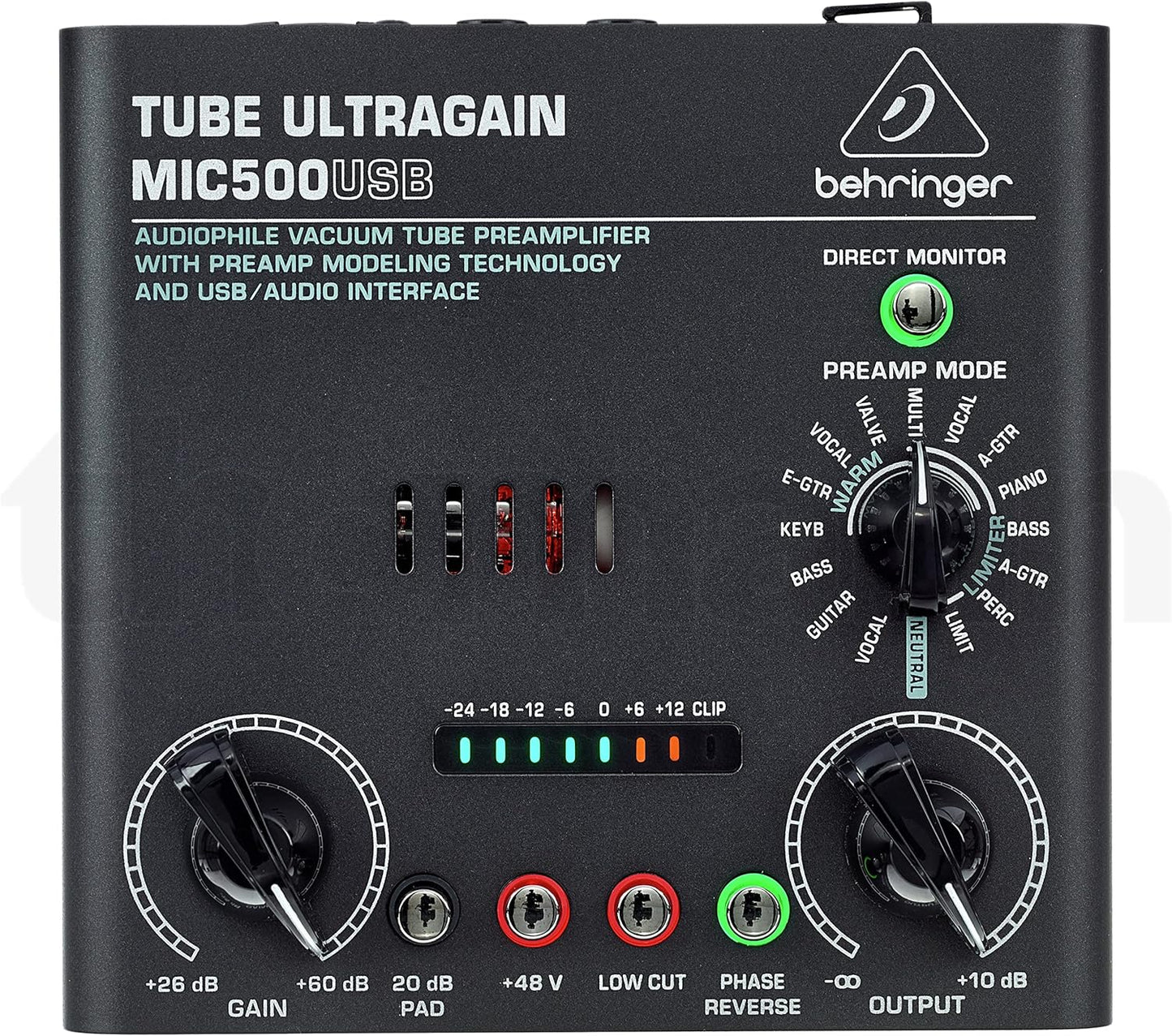 Behringer MIC500USB Vacuum Tube Preamplifier with USB Interface
