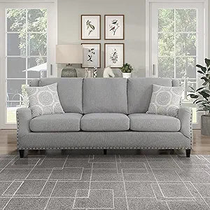 Lexicon 194840167273 Maybel Sofa - Gray Living Room Couch