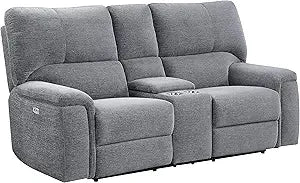Lexicon Orofino Power Reclining Loveseat Charcoal