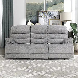 Lexicon 194840169291 Greyville Reclining Sofa - Wall-Hugger, Manual, Gray — main product image