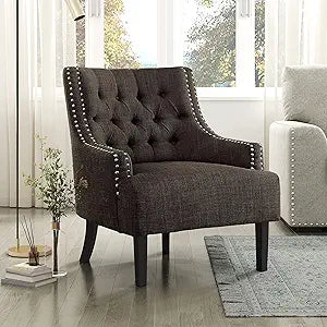 Lexicon 194840156314 Amory Accent Chair Chocolate Fabric