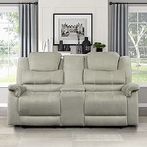 Lexicon 194840172529 Saffold Power Reclining Loveseat Gray