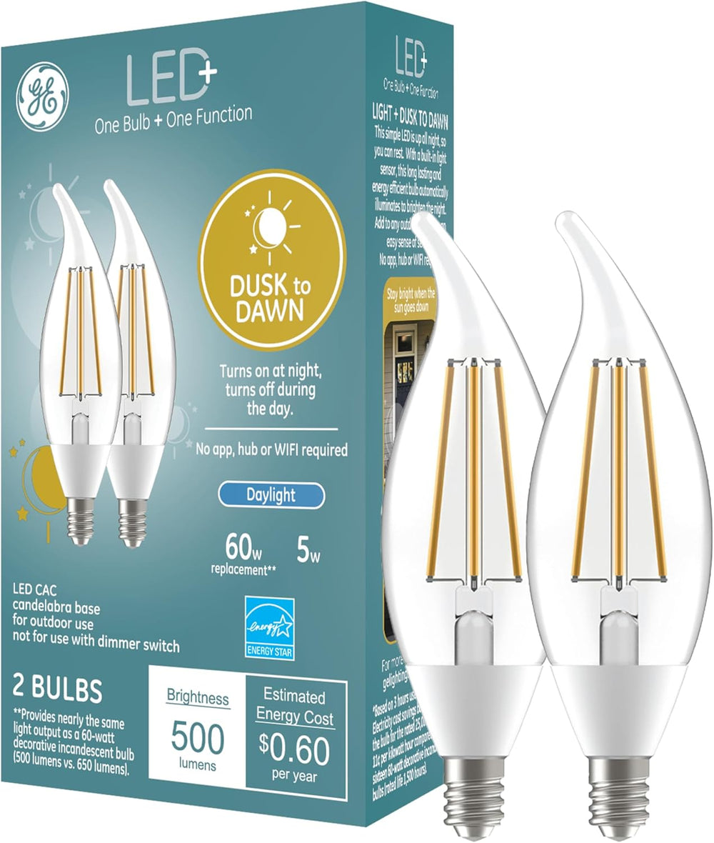 GE 93121491 LED+ Dusk to Dawn CA11 Bulb 2-Pack — Editorial Review