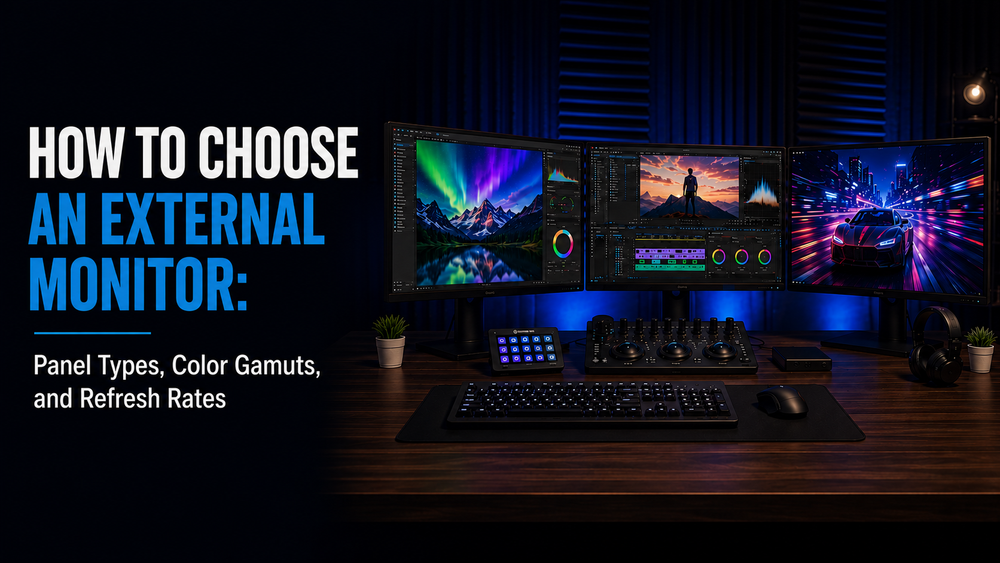 How to Choose an External Monitor: Panel Types, Color Gamuts, and Refresh Rates