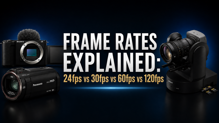 Frame Rates Explained: 24fps vs 30fps vs 60fps vs 120fps | Studio Supplies