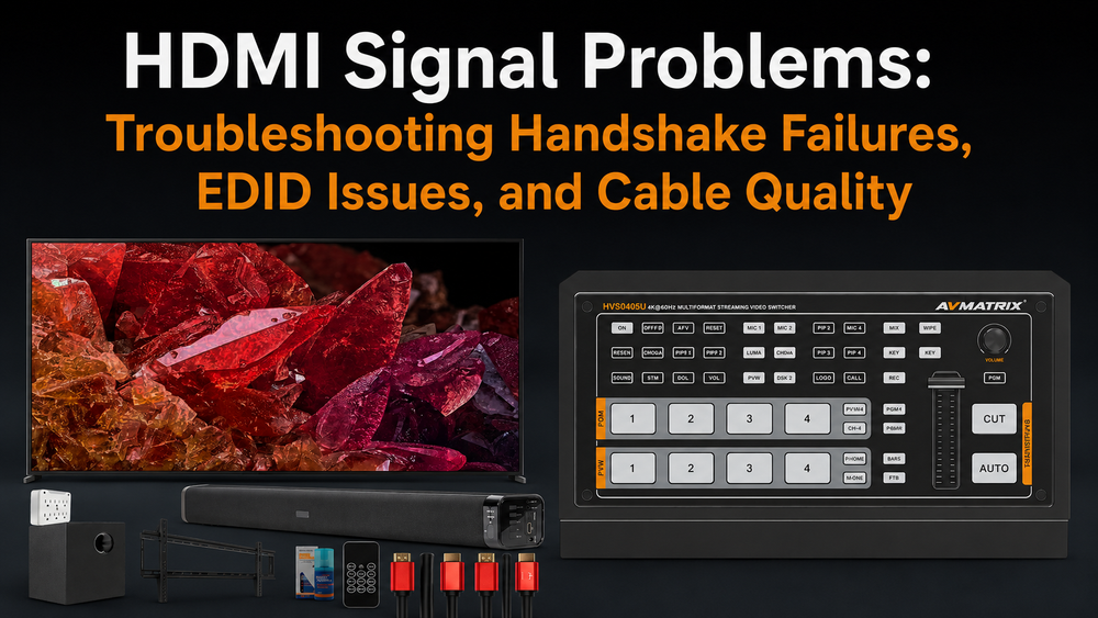 HDMI Signal Problems: Troubleshooting Handshake Failures, EDID Issues, and Cable Quality