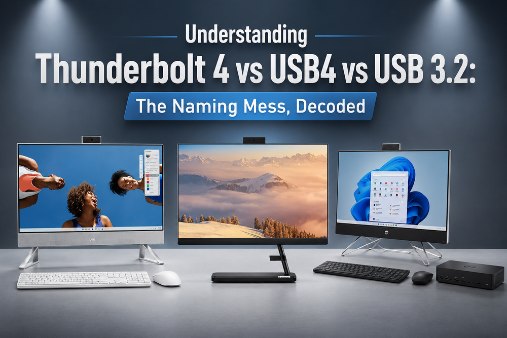 Understanding Thunderbolt 4 vs USB4 vs USB 3.2: The Naming Mess, Decoded