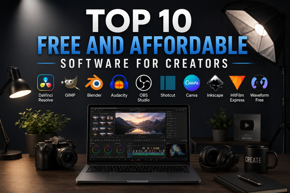 Top 10 Free and Affordable Software for Creators