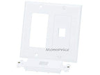 Monoprice 106829 2-Gang Keystone Wall Plate White