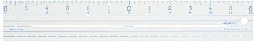 Westcott CR-12 12" Plastic Ruler - Zero Centering