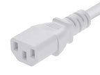 Monoprice 143180 3ft White Power Cord - NEMA 5-15P to C13