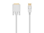 Monoprice 106014 3ft DisplayPort to DVI Cable White