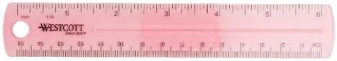 Westcott 6-Inch Plastic Ruler - Assorted Colors, 2-Pack