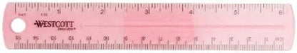 Westcott 6-Inch Plastic Ruler - Assorted Colors, 2-Pack