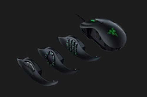 Razer RZ01-02410100-R3M1 Naga Trinity Gaming Mouse - 16000 DPI, Chroma RGB, Modular Plates