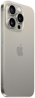 Apple MTQU3LL/A iPhone 15 Pro 256GB Natural Titanium Unlocked Premium Renewed