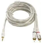 Philips Miniplug to RCA Stereo Y Adapter