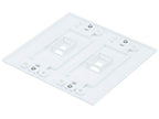 Monoprice 106829 2-Gang Keystone Wall Plate White