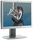 HP P9614A#ABA 20" LCD Monitor Silver/Black