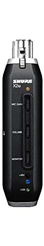 Shure X2U XLR-to-USB Adapter Headphone Jack Phantom Power