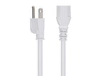 Monoprice 143180 3ft White Power Cord - NEMA 5-15P to C13