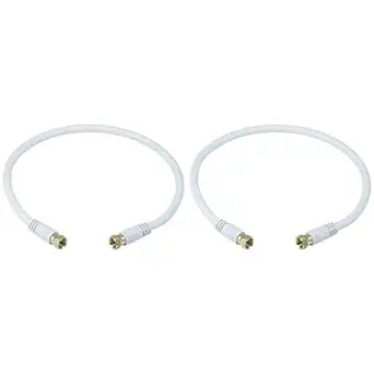 Monoprice 105360 RG6 Quad Shield Coaxial Cable 2-Pack