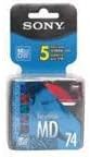 Sony 5MDW74 MiniDisc 74-Minute 5-Pack
