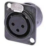 Neutrik NC3FD-L-B-1 XLR Connector - Panel Mount