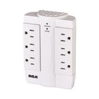 RCA PSWTS6F Wall Tap Surge Protector 6 Outlet Swivel