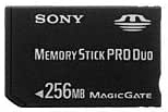 Sony 256MB Memory Stick PRO Duo - Media
