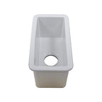 Misc Valet-prep or Bar Sink - White Rectangle Glossy
