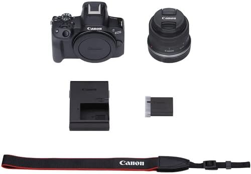 Canon EOS R50 Mirrorless Camera 18-45mm Lens Bundle