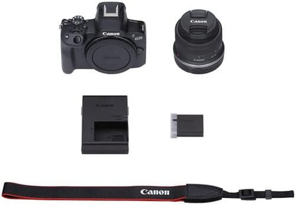 Canon EOS R50 Mirrorless Camera 18-45mm Lens Bundle