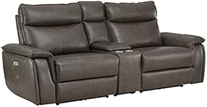 Lexicon Maroni 93.5" Leather Double Reclining Loveseat