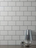 Crown M1637 Metro White Tile Wallpaper