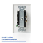 Panasonic FV-WCSW21-W EcoSwitch Fan/Light On/Off Wall Switch