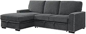 Lexicon Morelia Gray Fabric Contemporary Sectional
