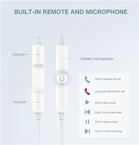 GAXIWILO Lightning Wired iPhone Earbuds with Mic (2-Pack) — main product image