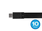 Monoprice 141943 USB-C Cable - 6ft 10-Pack - Fast Charge