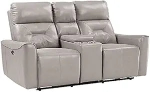 Lexicon Burwell Faux Leather Power Reclining Loveseat — main product image