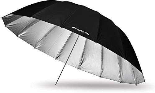 Westcott 4633 7-Feet Silver Parabolic Umbrella with Black Cover