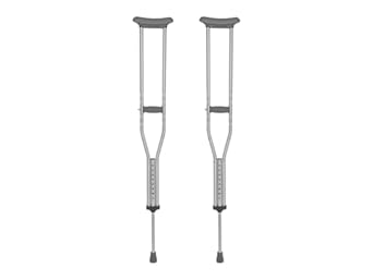 Monoprice 144606 Adjustable Aluminum Crutches Lightweight — main product image