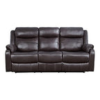 Lexicon 194840124092 Miramar Reclining Sofa Dark Brown