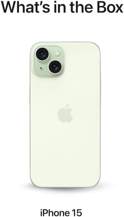 Apple MTM23LL/A iPhone 15 128GB Green (Renewed)